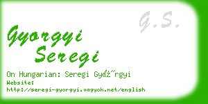 gyorgyi seregi business card